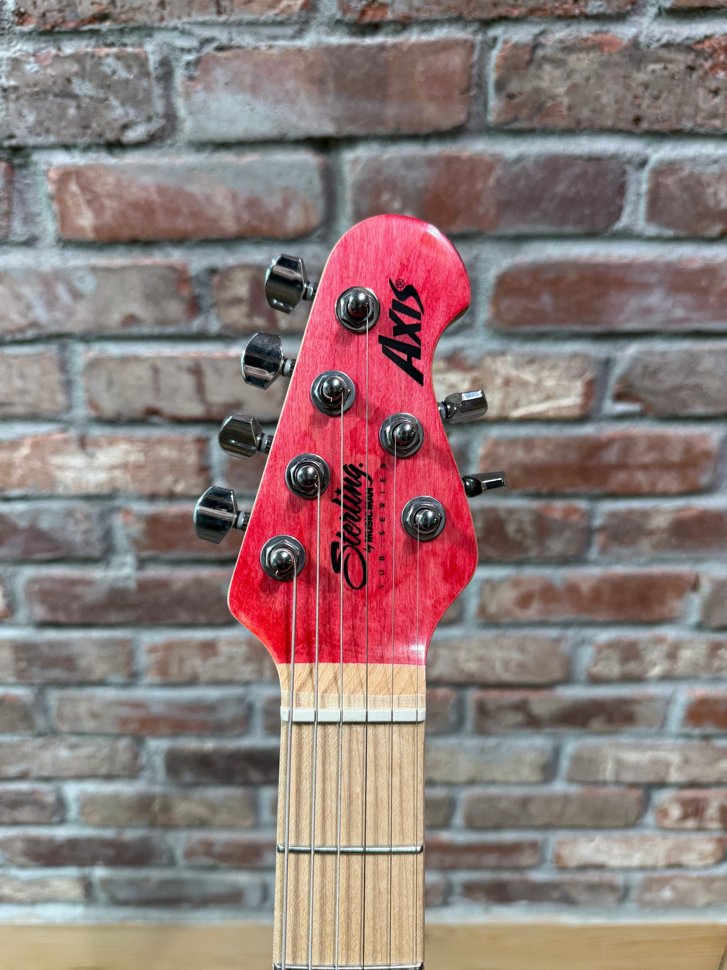 Sterling by Music Man Axis Flame Maple Electric Guitar - Satin Pink