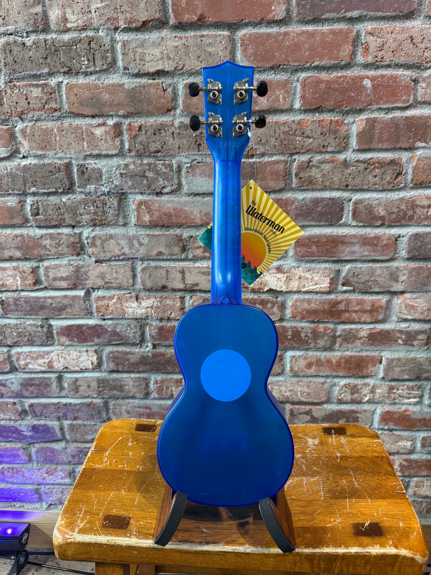 Kala Waterman Transparent Soprano Ukulele - Cobalt Blue