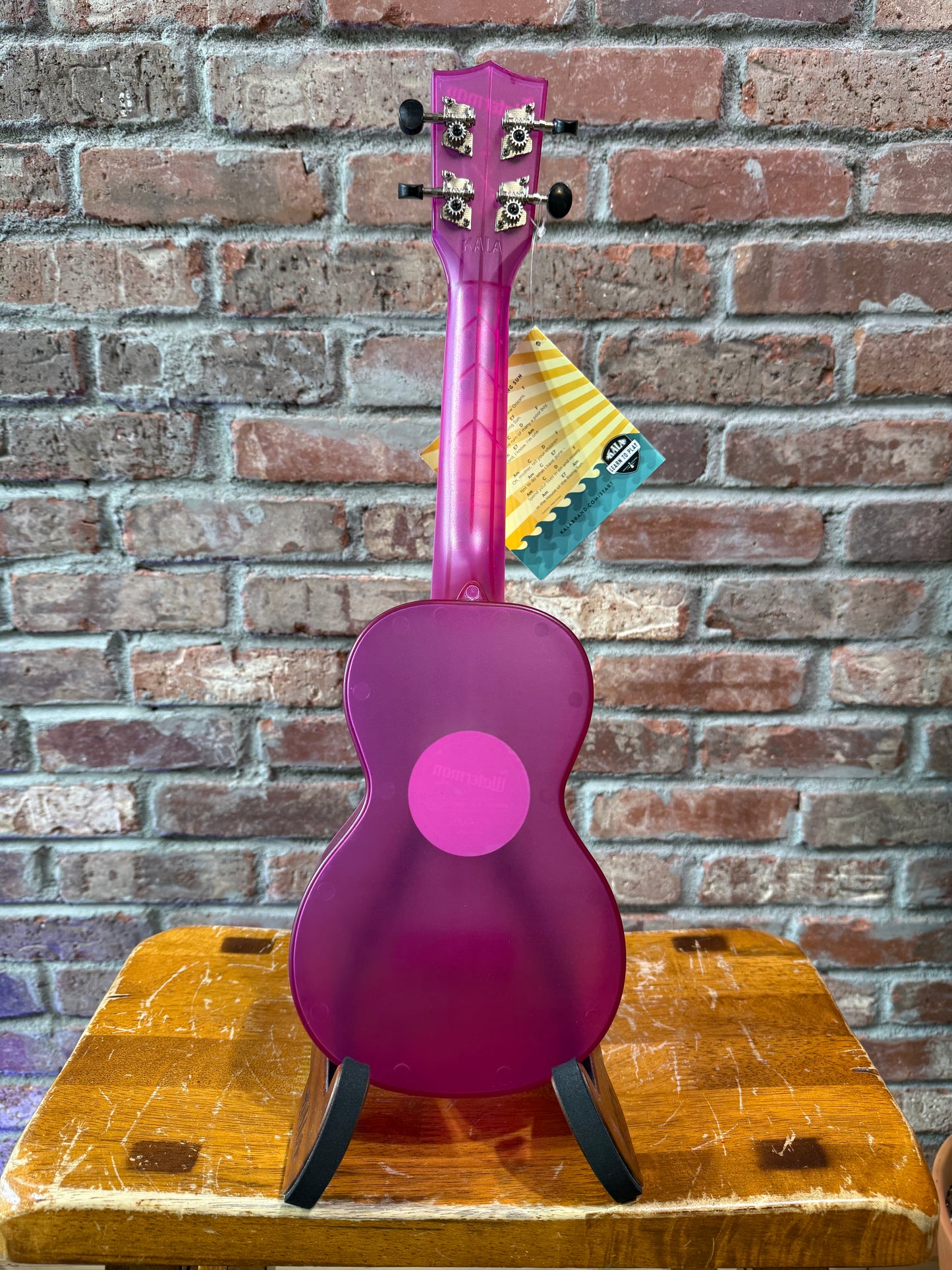 Kala Waterman Transparent Soprano Ukulele - Amethyst Purple