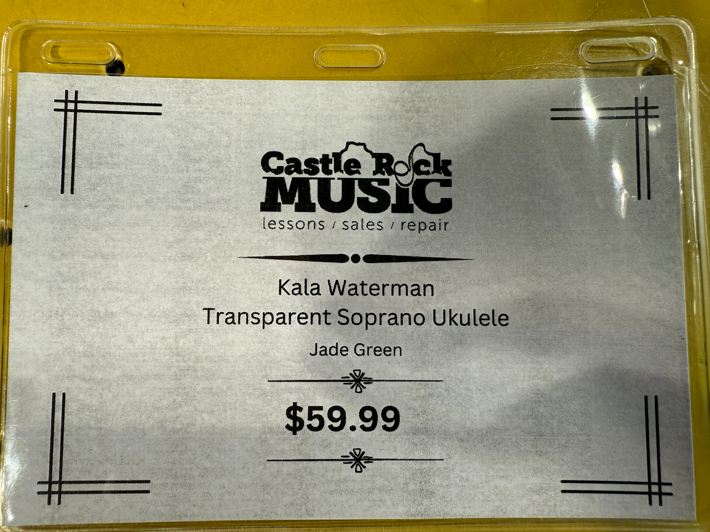 Kala Waterman Transparent Soprano Ukulele - Jade Green