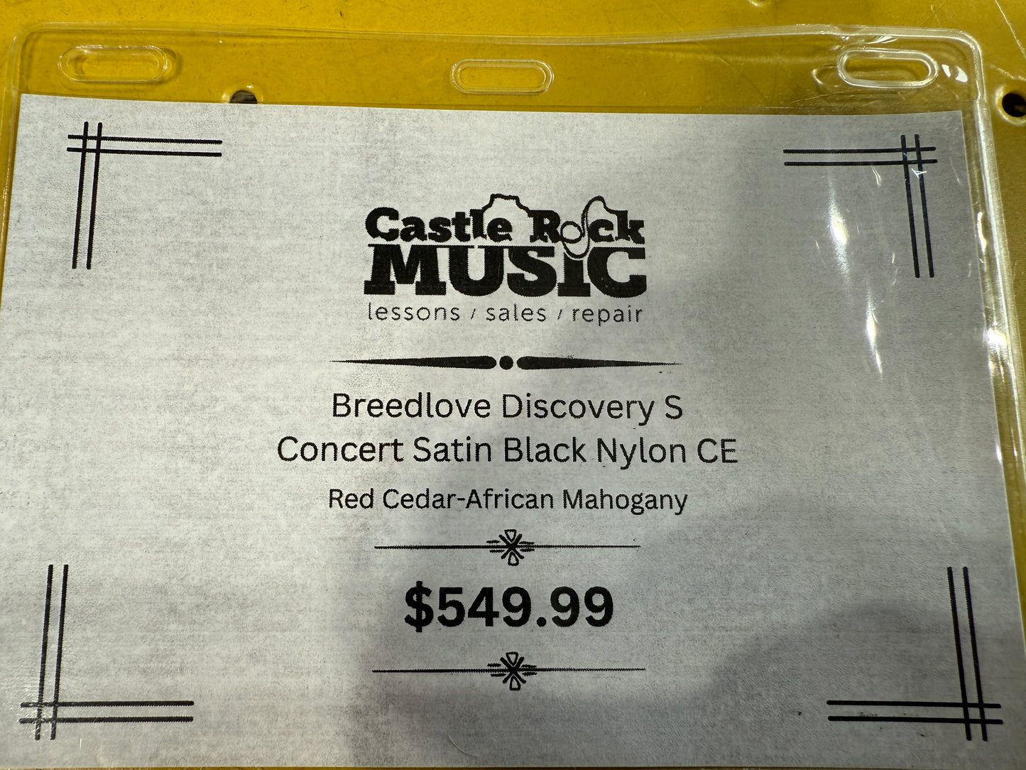Breedlove Discovery S Concert Satin Black Nylon CE - Cedar/Mahogany