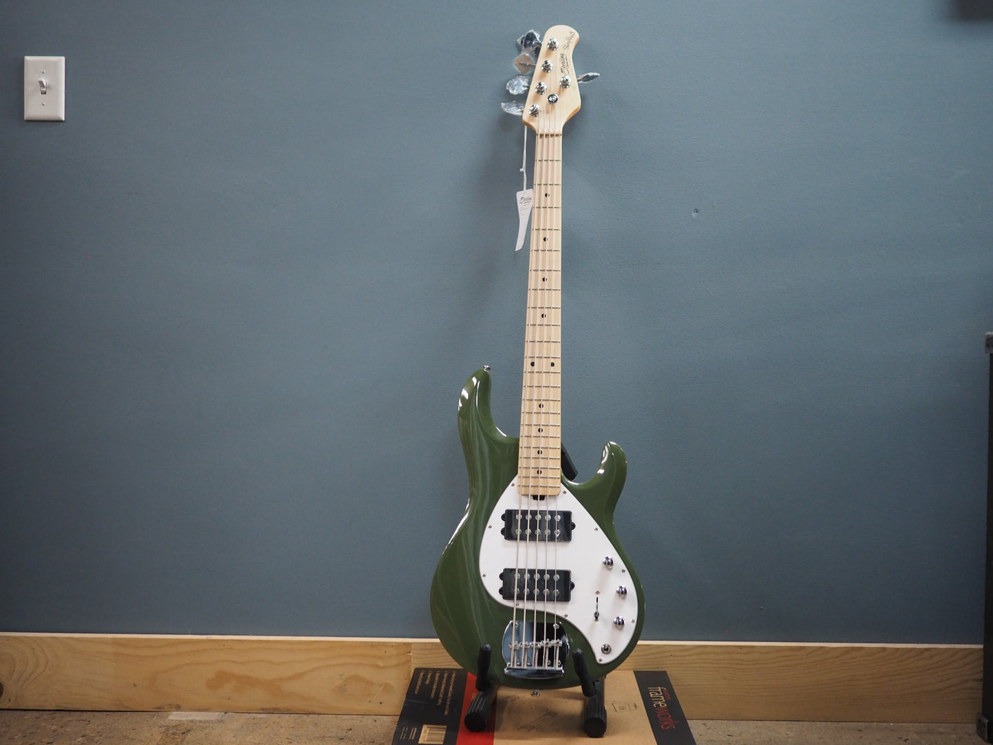 Sterling by Music Man Stingray Ray5HH (Olive Green Variant)