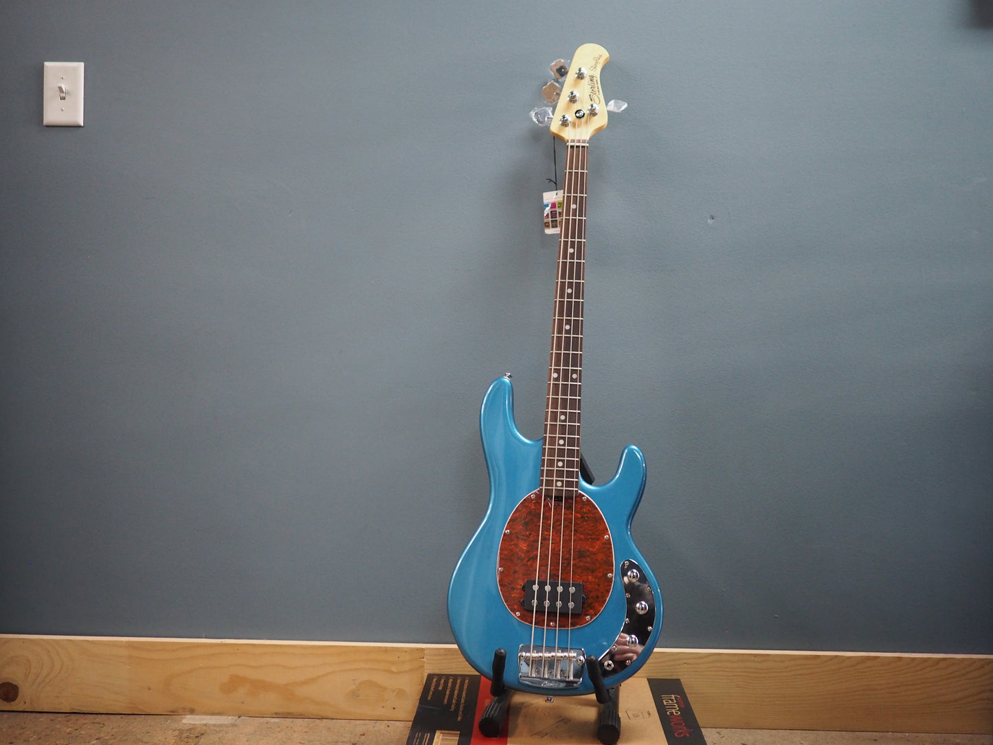 Sterling by Music man Stingray Ray4H (Toluca Lake Blue Variant)