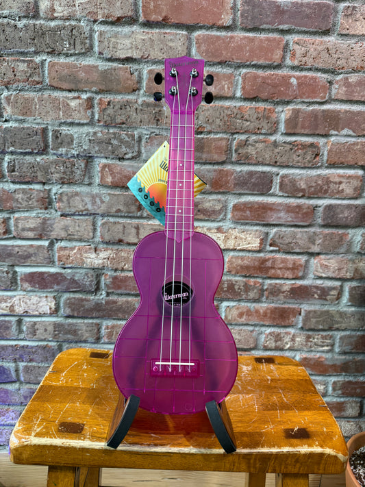 Kala Waterman Transparent Soprano Ukulele - Amethyst Purple
