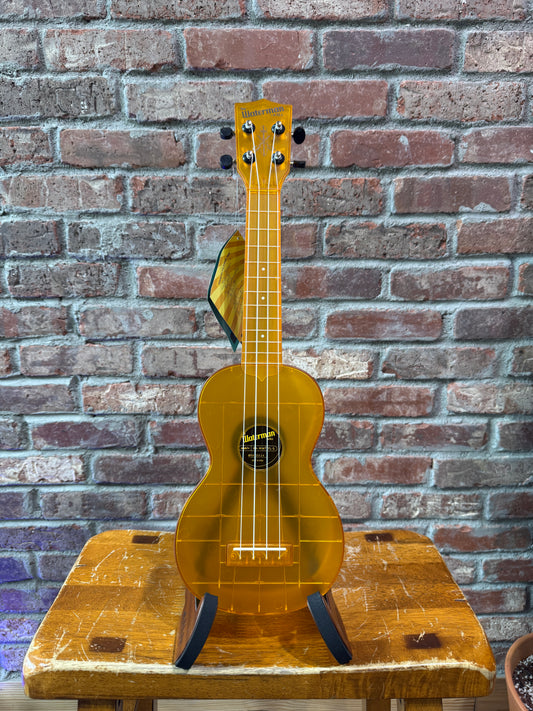 Kala Waterman Transparent Soprano Ukulele - Amber Yellow