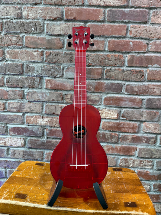 Kala Waterman Transparent Sopraon Ukulele - Martini Red