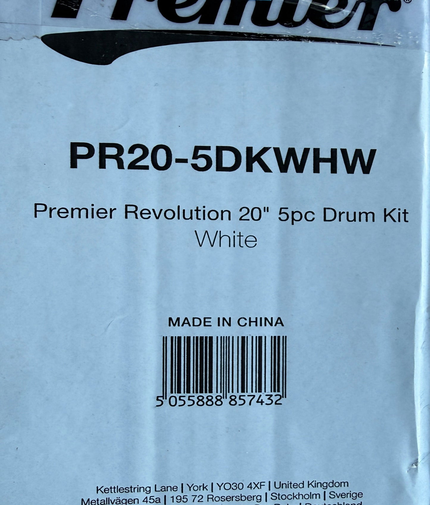Premier Revolution 20" 5pc Complete Drum Kit